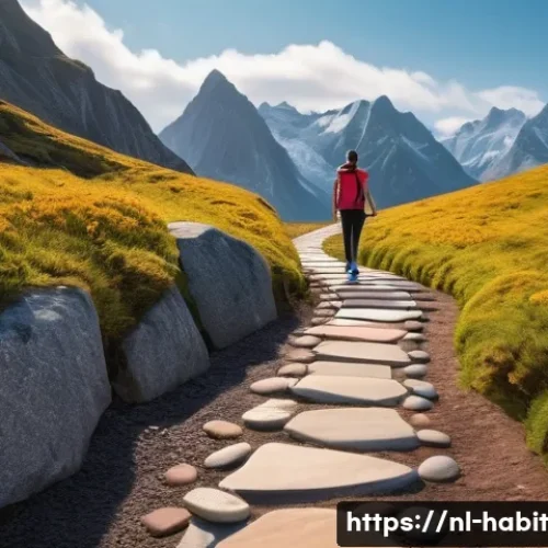 목표 달성을 위한 글쓰기 동기 부여 - **Prompt:** A vibrant, inspiring image of a person (gender-neutral, in their late 20s) standing at t...